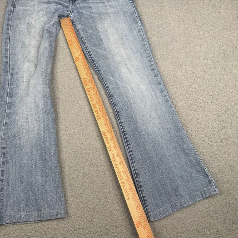 VTG Abercrombie & Fitch Jeans Womens 4 Light Blue Bootcut Flare Low Rise Y2K